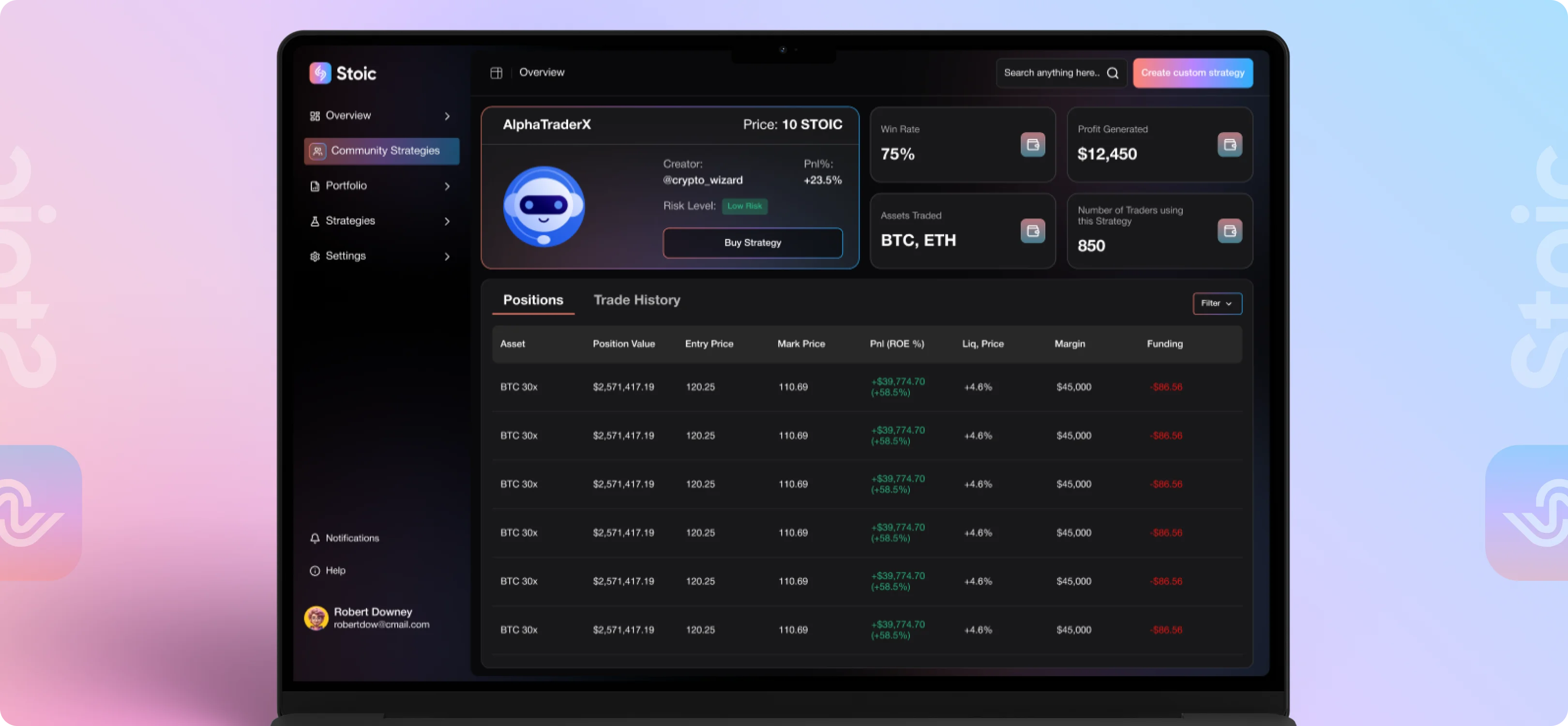 Dashboard Interface